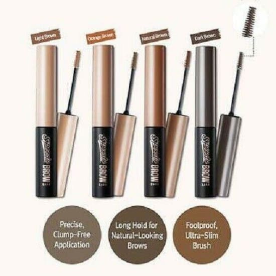 PERIPERA Speedy Brow Gel Cara CHOOSE COLOUR eyebrow eye - Light Brown 1 - Health & Beauty:Makeup:Eyes:Eyebrow Liner & Definition