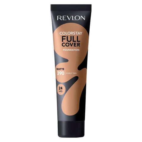 REVLON Colorstay Full Cover Matte Foundation EARLY TAN 390 NEW 24Hrs 30mL - Health & Beauty:Makeup:Face:Foundation